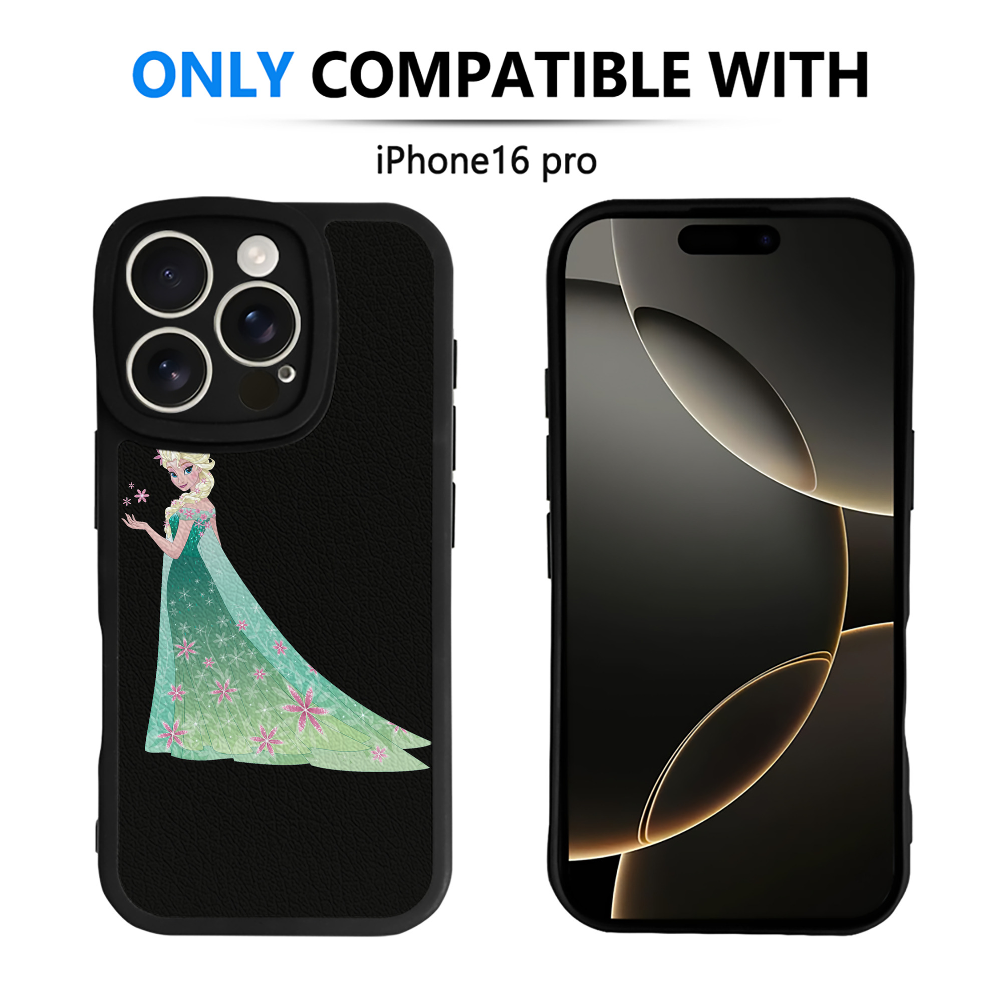 （画像用） アナと雪の女王 アンナ エルサ Frozen Anna Elsa 【iPhone 16シリーズ対応】シリコンスマホケース（レザー調） 材質：シリコン